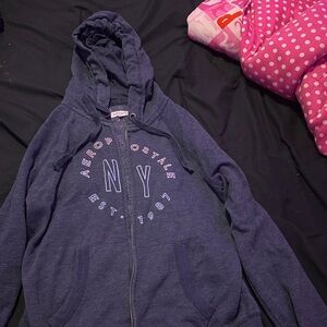 Aeropostale Kids Navy Blue NY Zip-Up Hoodie